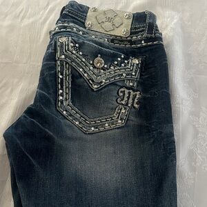 Miss Me Embellished Dark Blue Women's Jeans